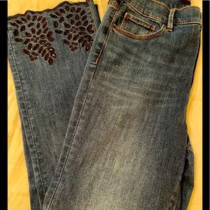 Ann Taylor flare crop Jean